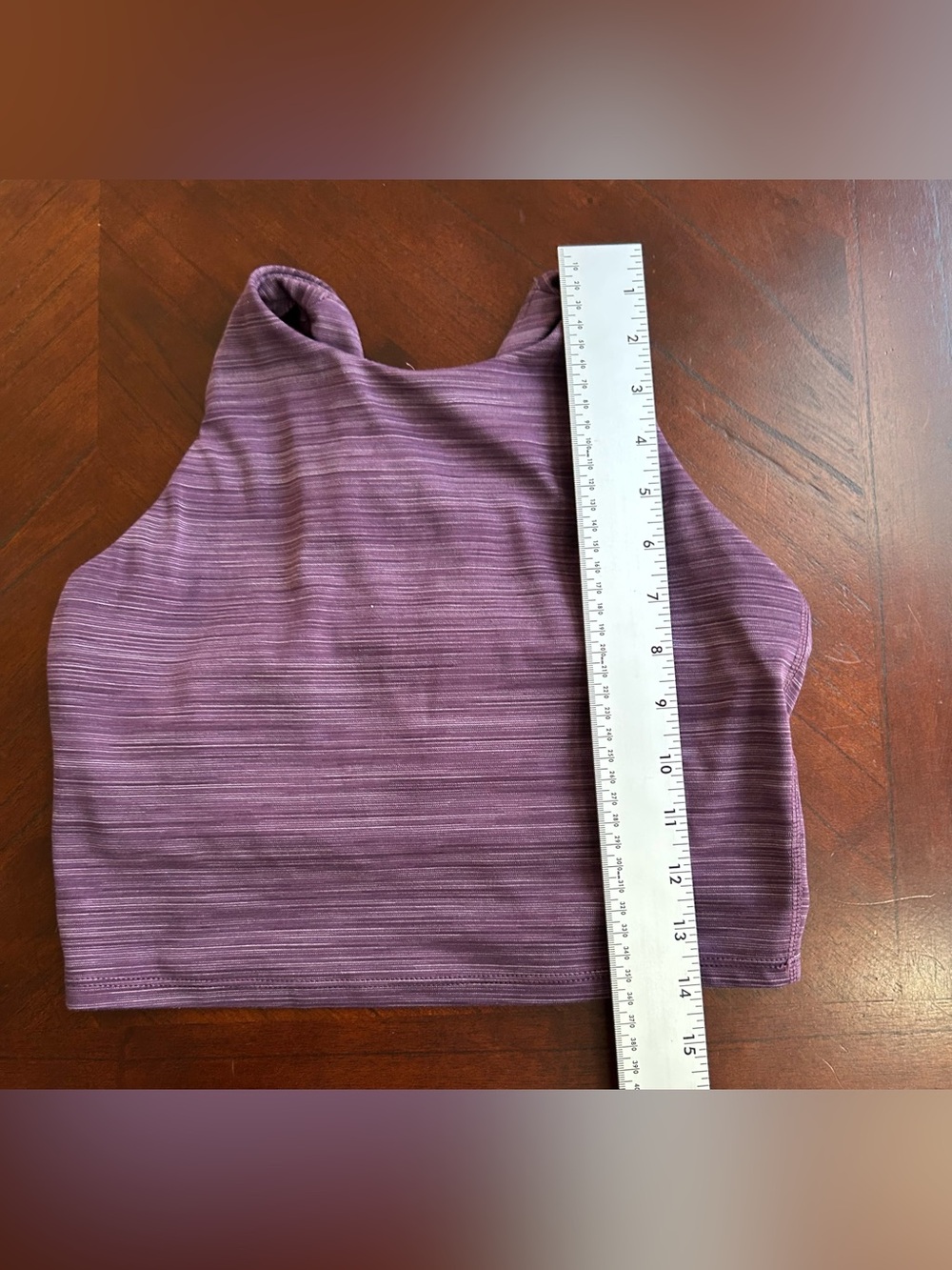 Athleta Lavender Striped Racerback Sports Bra size S - Picture 3 of 7